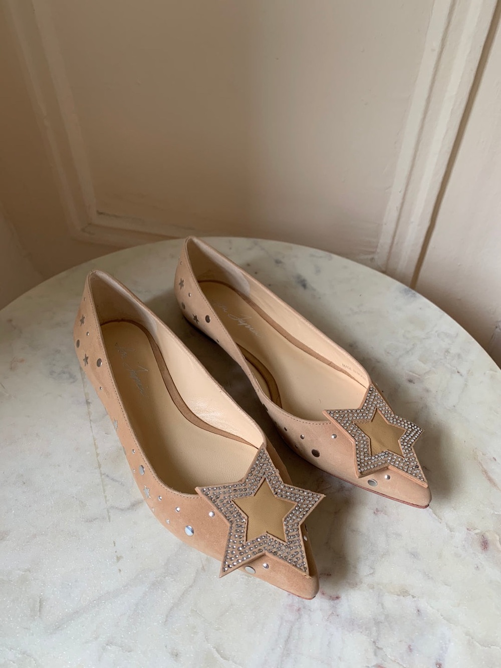 Isa Tapia Ganna Star Ballet Flats In Summer Sand Size 36 (6 US)